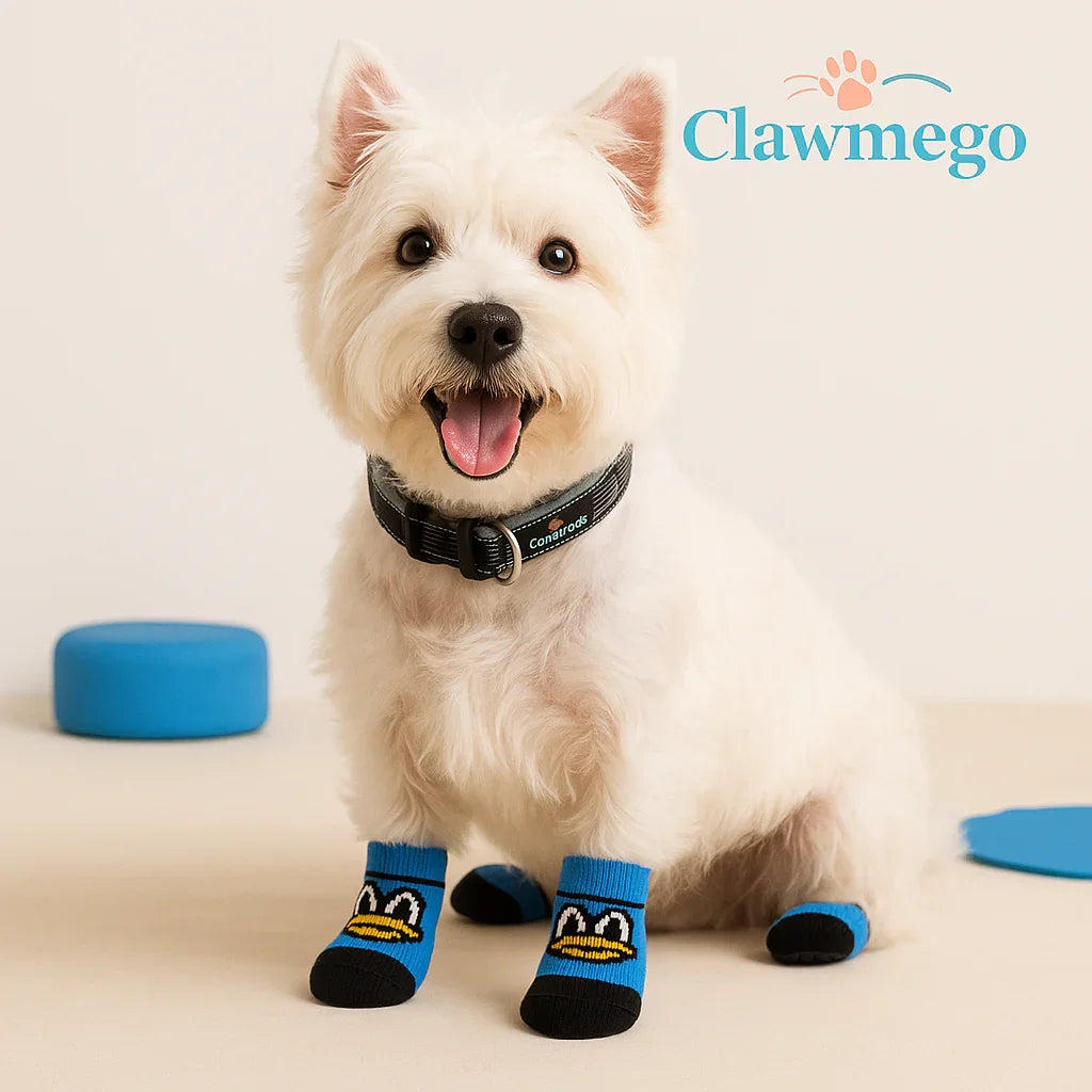 Clawmego Non-Skid Pet Socks – Anti-Slip, Comfort Fit Paw Protection for Dogs & Cats- Product view