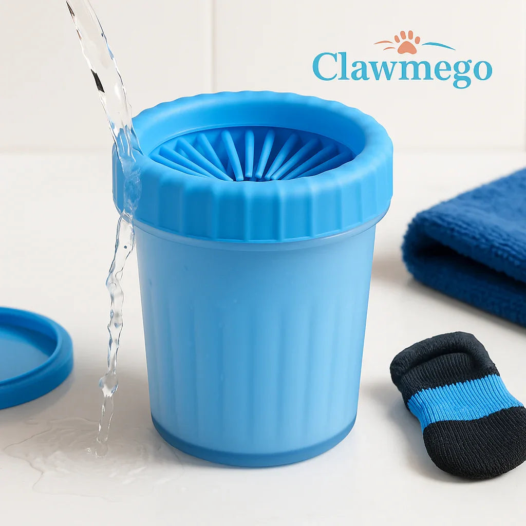 Clawmego Paw Cleaning Cup – Portable Silicone Pet Paw Washer for Dogs & Cats- Top view