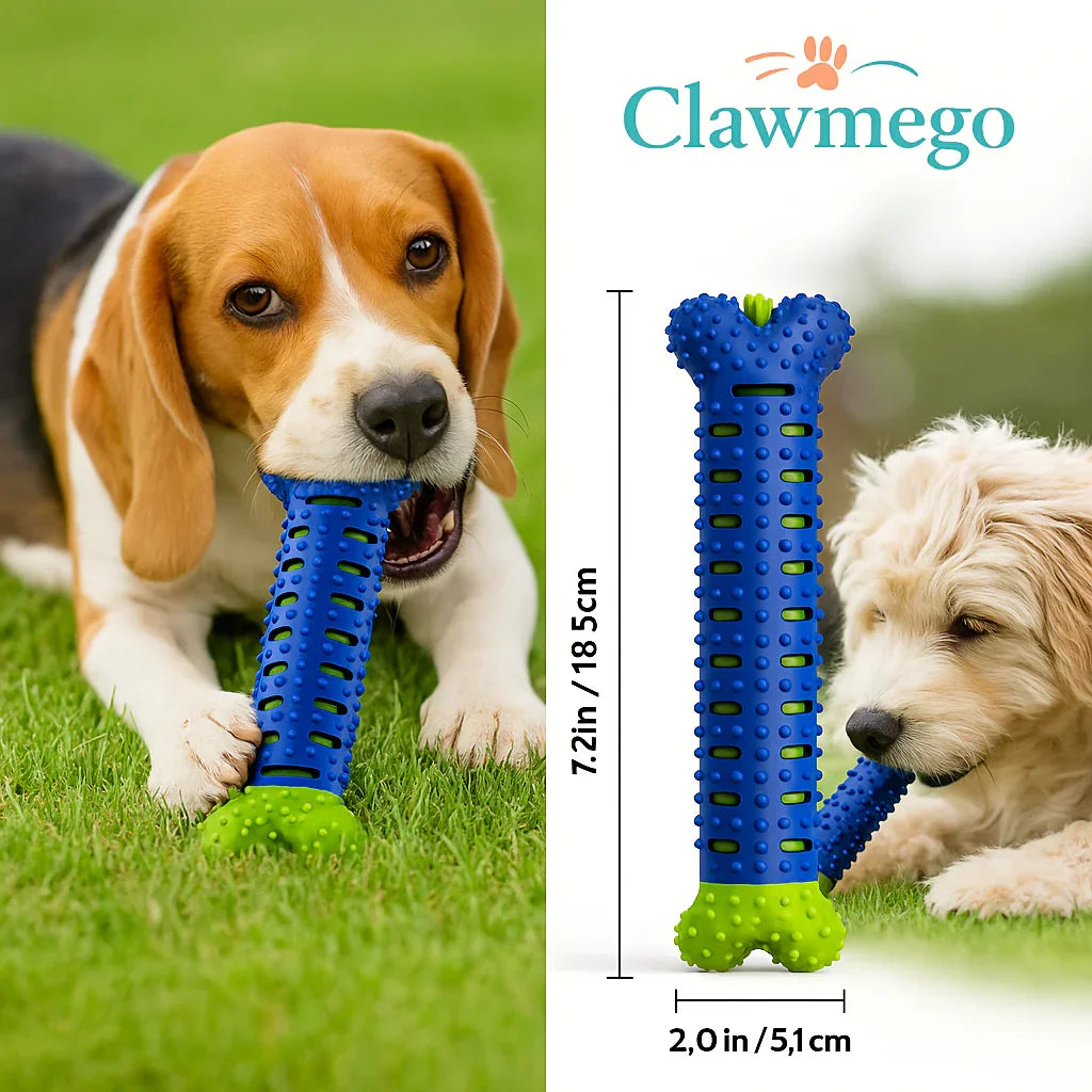 Clawmego Spiked Bone Chew Stick – Durable Dog Toy for Dental Health & Strong Teeth - Product view