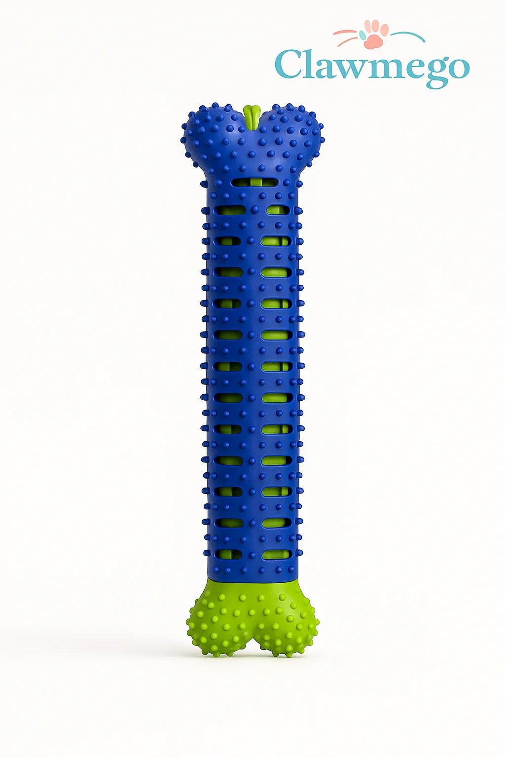 Clawmego Spiked Bone Chew Stick – Durable Dog Toy for Dental Health & Strong Teeth - closeup view