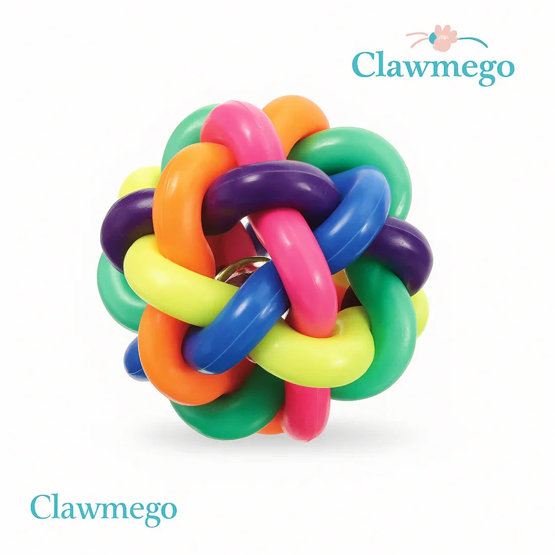 Rainbow Knot Ball Toy – Durable, Chew-Resistant Pet Play Ball for Dogs & Cats- Product view